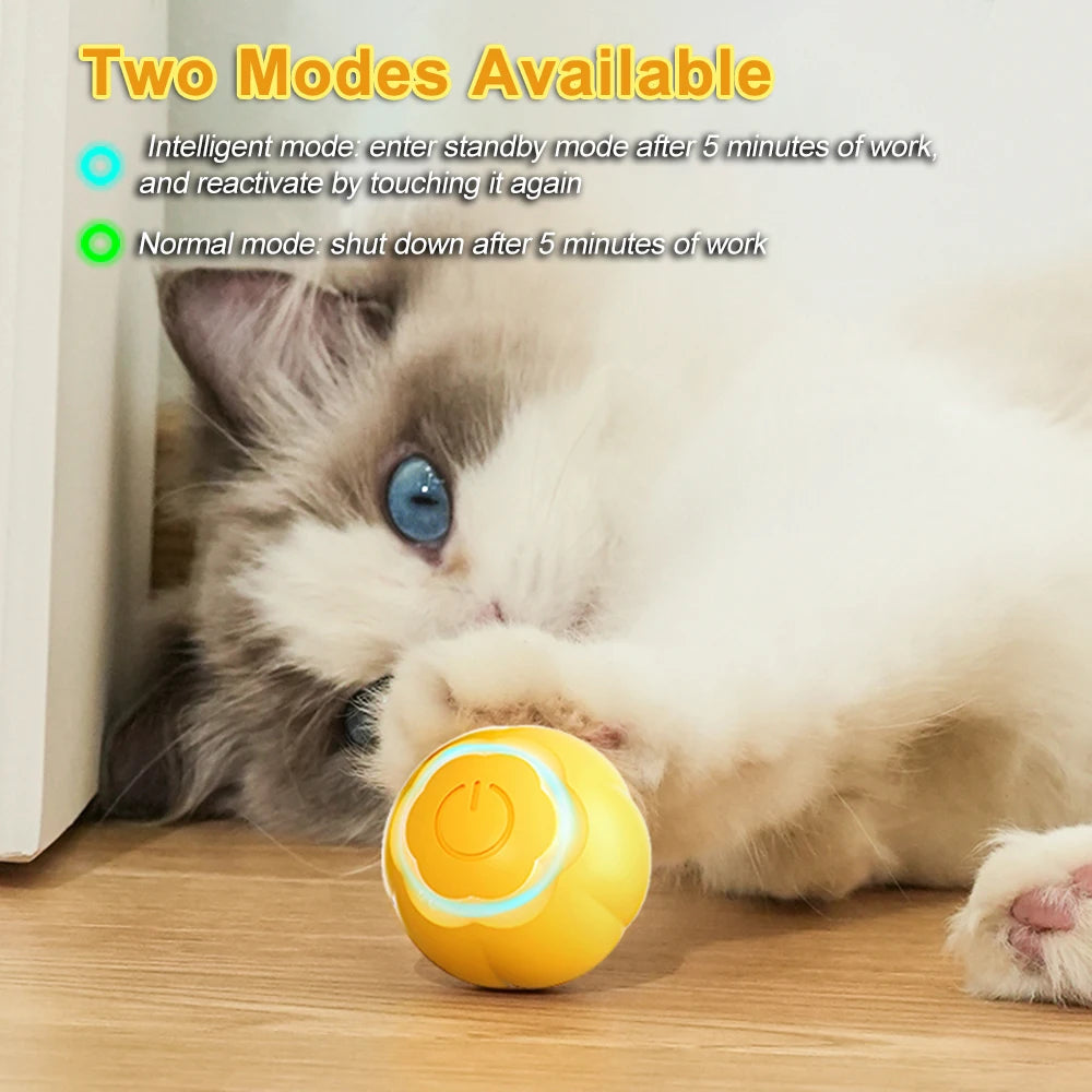 Smart Automatic Rolling Cat Ball Toy