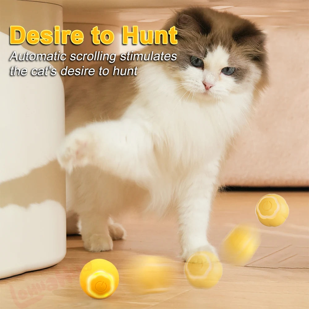 Smart Automatic Rolling Cat Ball Toy